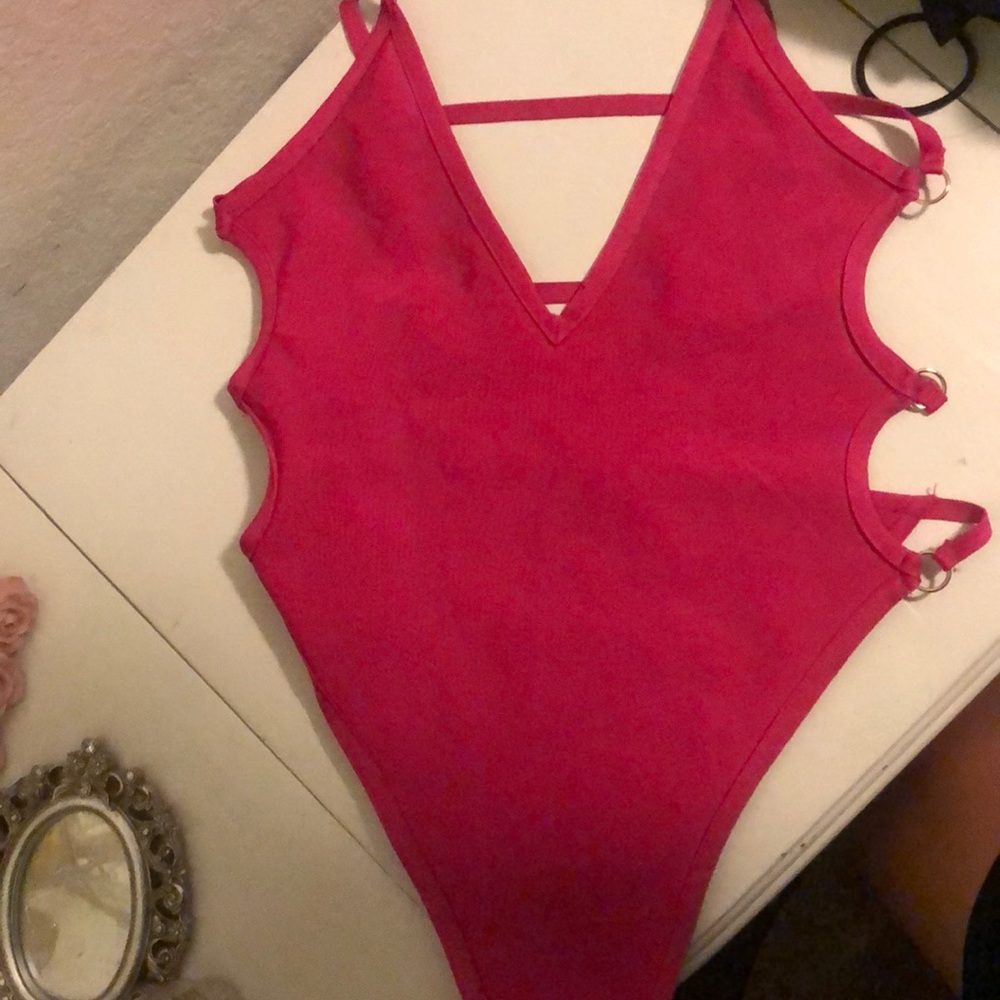 One piece cheeky high thigh  bathing suit